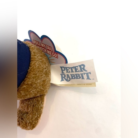 Peter Rabbit Plush Doll 5" Blue Shirt Pull Tail & Go NEW With Tags - Picture 4 of 5